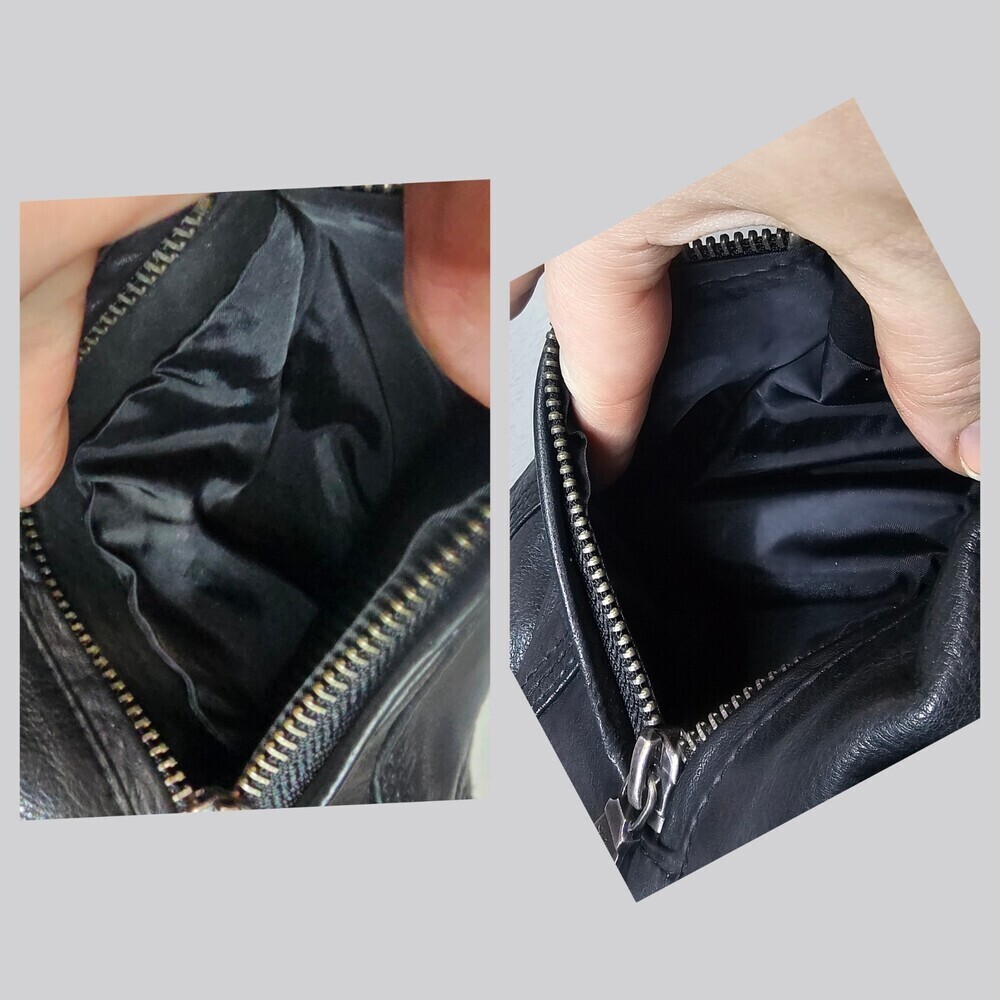 Vintage Y2K Guess Leather Moto Zip Jacket Pockets Size XL - Picture 11 of 12